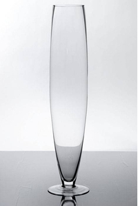 3.25" X 4.5" X 19.75" GLASS VASE CLEAR