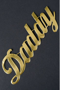 2.25" LARGE PAPER "DADDY" GOLD PKG/10