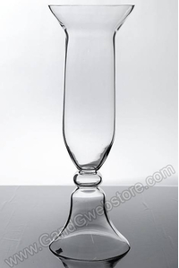 21" REVERSIBLE GLASS VASE CLEAR