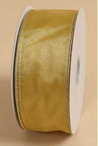 2.5" X 50YDS SHEER ESSENCE WIRED RIBBON GOLD