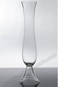 5.5" X 7.25" X 28.25" GLASS VASE CLEAR