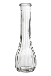 9" SWIRL BUD VASE CLEAR