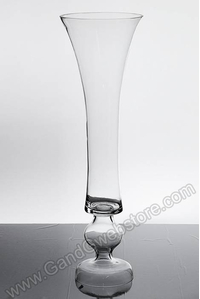 9.5" X 7" X 31.5" GLASS VASE CLEAR