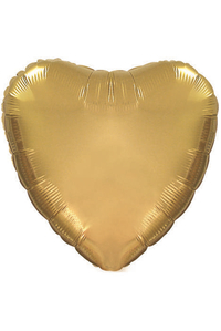 18" HEART FOIL BALLOON ANTIQUE GOLD PKG/10