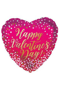 17" HAPPY VALENTINES DAY CONFETTI DOTS PKG/10