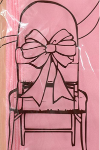 6" X 108" SATIN CHAIR BOW PINK PKG/6