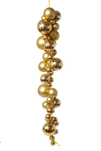 36" MATTE SHINY BALL DROP GOLD