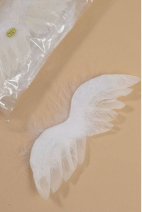 2.5" X 7" FEATHER ANGEL WINGS WHITE PKG/12