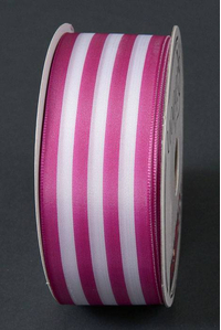 1.5" X 10YDS WIRED TUTI FRUITI STRIPES RIBBON ORCHID/WHITE