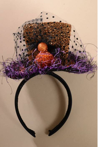 TOP HAT HEADBAND ORANGE/PURPLE