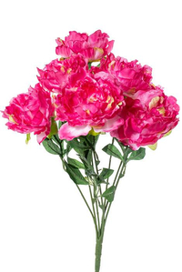 22" SILK PEONY BUSH HOT PINK