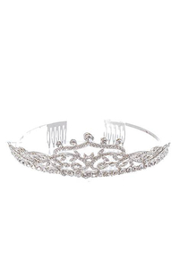 2" RHINESTONE TIARA SILVER