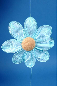 11" X 54" PAPER FLOWER GARLAND BLUE