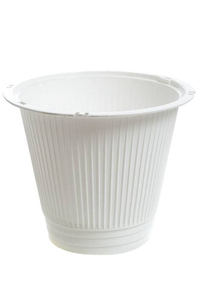 8.25" X 7" PLASTIC WHITE BASKET