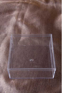 3.75" x 1.5" SQUARE BOX CLEAR PKG/12