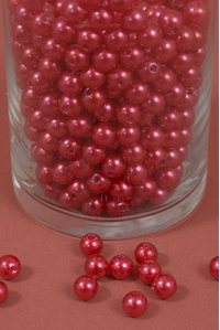 10MM ABS PEARL BEADS RED PKG(500g)