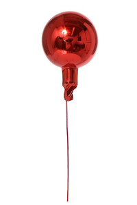 50MM GLOSS GLASS BALL RED PKG/24