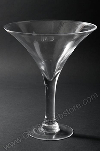 10" X 12" MARTINI GLASS VASE CLEAR