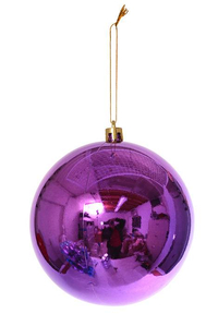 100mm Shiny Plastic Ball Purple Bx/6