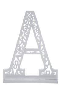 19.75" CARVED LETTER "A" WHITE