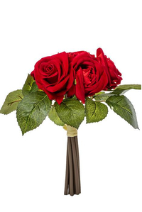 11" VELVET ROSE BUNDLE RED