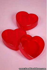 3.75" HEART BOX CLEAR/RED PKG/12