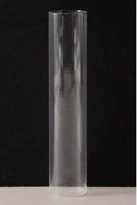 8" PLASTIC CYLINDER TUBE CLEAR PKG/6