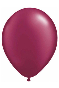 5" ROUND LATEX BALLOON PEARL BURGUNDY PKG/100