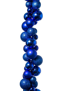 8FT SHINY/MATTE/GLITTER BALL GARLAND (ROYAL BLUE)