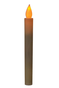 8.75" LED FLICKERING TAPER CANDLE IVORY PKG/6