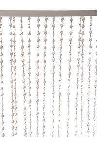 36" x 8FT ACRYLIC TWISTED BEAD STRAND BACKDROP CLEAR