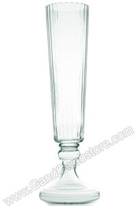 10.5" X 32.5" GLASS BESPOKE VASE CLEAR