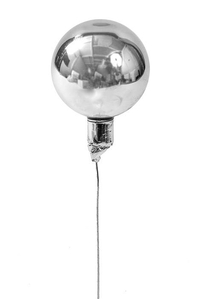 40MM GLOSS GLASS BALL (SILVER)(4 DOZEN)