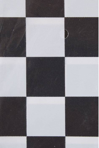 54" X 108" CHECKERED TABLE COVER BLACK/WHITE