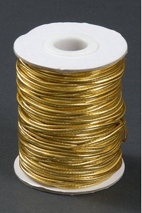 50YDS METALLIC ELASTIC CORD GOLD