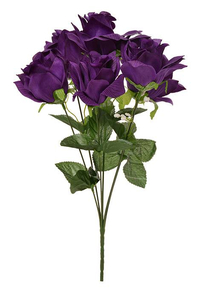 16" Printing Rose Bush Purple