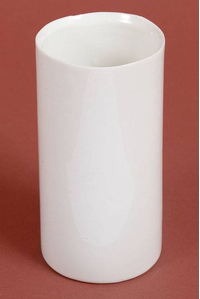 2.75" X 5.25" CERAMIC CYLINDER BROOKLYN VASE WHITE