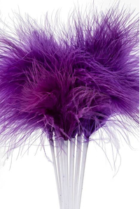 7" FEATHER PICKS PURPLE PKG/12