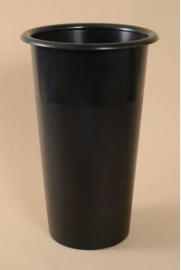 15.5" X 9.5" PLASTIC STOCK VASE BLACK