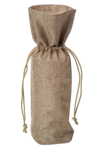 6" x 15"  JUTE WINE BAG(PKG OF 6)