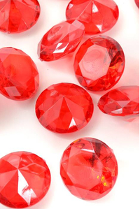 40MM ACRYLIC DIAMOND RED PKG/1LB