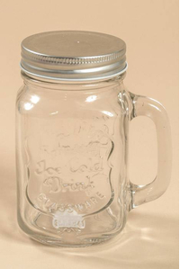 5.25"H WIDE MOUTH JAR W/HANDLE