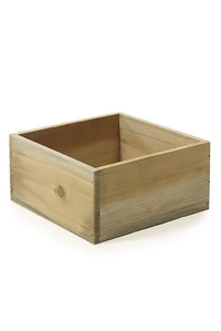 7" x 7" x 3.5" WOODLAND PLANTER BROWN