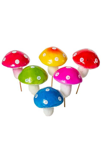 6.75" MUSHROOM PICK (PKG/6) MULTI