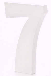6" WOODEN NUMBER 7 WHITE