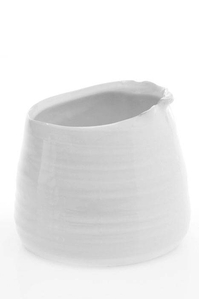 5.5" X 4.5" CERAMIC TEGAN POT WHITE