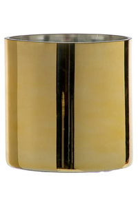 4"x 4" CYLINDER GLASS VASE GOLD