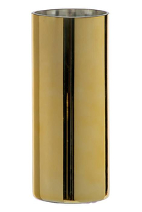 4" X 10" CYLINDER GLASS VASE GOLD