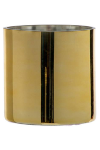 5" x 5" CYLINDER GLASS VASE GOLD