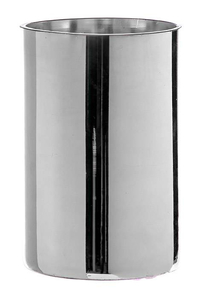 5" x 8" CYLINDER GLASS VASE SILVER